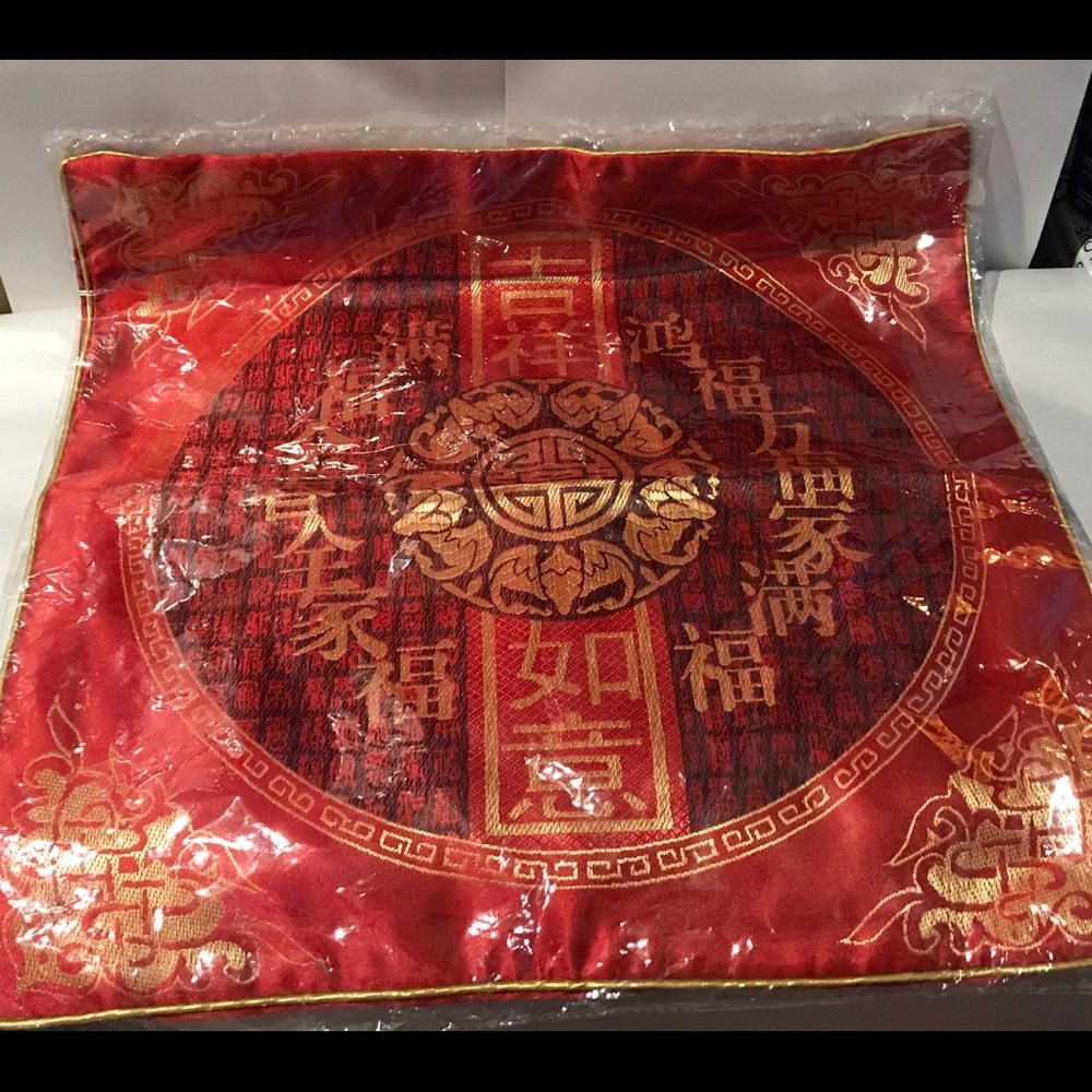 Six New Oriental pillowcases. 16”x16”